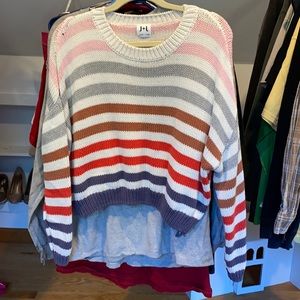 John and jenn multi color cotton sweater